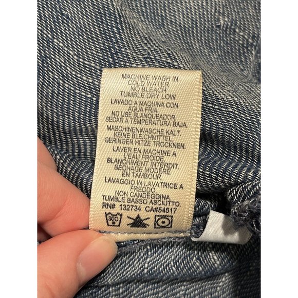 Cloth & Stone Anthropologie Dress Blue Cold Shoulder 100%‎ Cotton Soft Small S - Picture 10 of 13